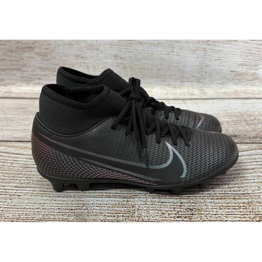 Nike Mercurial Superfly 7 Club FG/MG Black Soccer Cleats Size 4Y AT7949-010 NEW - Picture 8 of 10